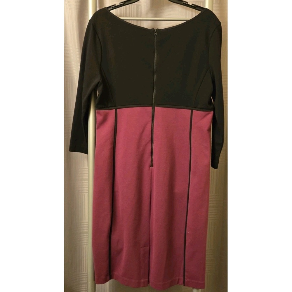 Narciso Rodriguez For Design Nation Women's Color Block Black Berry Dress Size L - Picture 5 of 9